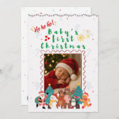 Baby’s First Christmas Personalized  Kaart (Voorkant / Achterkant)