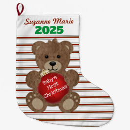 Baby’s First Christmas Teddy Bear Grote Kerstsok