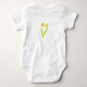 Baby´s first Easter Bunny Garden Hand Drawn Design Romper (Achterkant)