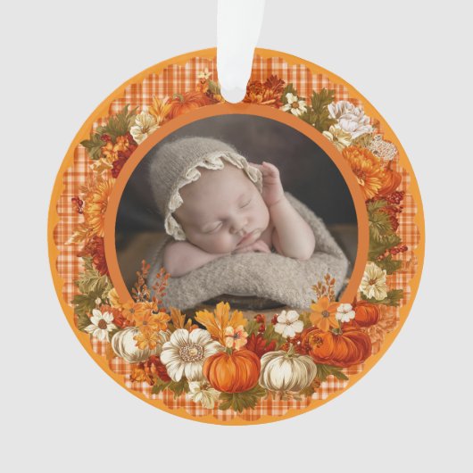 Baby’s First Thanksgiving Fall Floral Photo (devant)