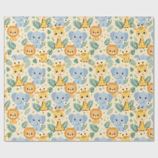 Baby Safari Dieren Inpakpapier