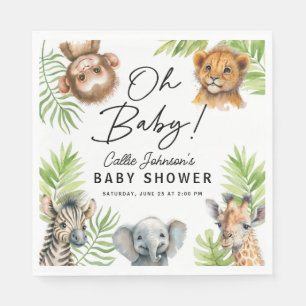 Baby Safari Dierenfeestdecoraties Servet