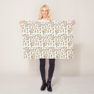 Baby Safari Wildlife met doedelbloemen Fleece Deken