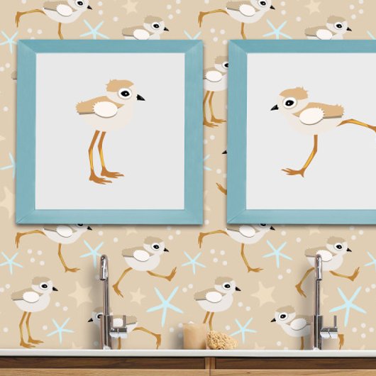 Baby Sandpiper of Pipy Plover Chick Poster