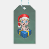 Baby Santa Claus Cadeaulabel (Voorkant)