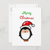 Baby Santa pinguïn Feestdagenkaart (Voorkant / Achterkant)