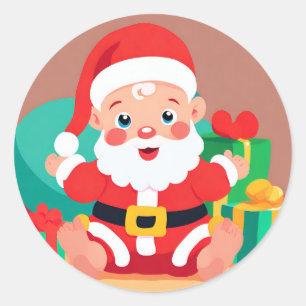 Baby Santa Speelse illustratie Sticker