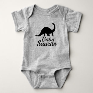 Baby Saurus Brontosaurus Silhouette Romper