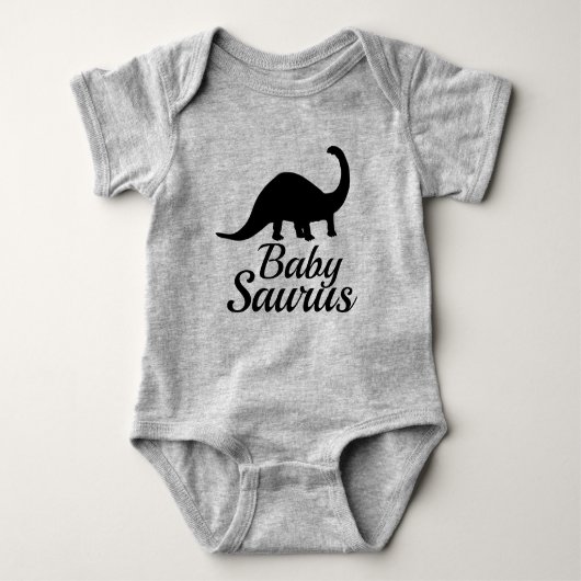 Baby Saurus Brontosaurus Silhouette Romper (Voorkant)