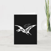 Baby Saurus Funny Dinosaur Pterodactyl Matching Fa Kaart (Voorkant)
