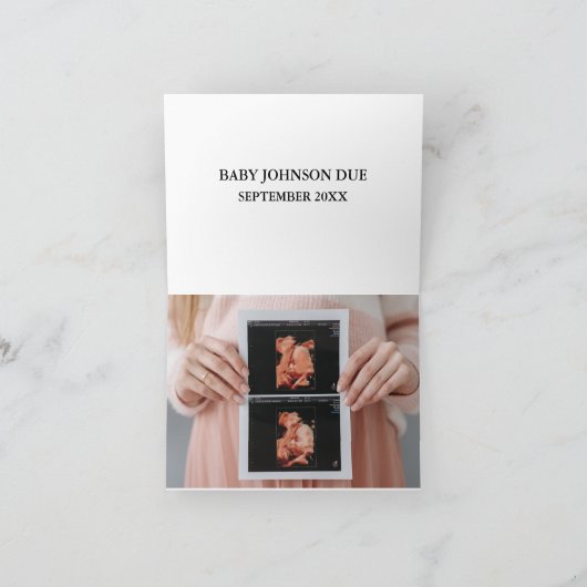 Baby Scan foto Kerstmis zwangerschap Aankondiging (Binnen)