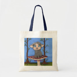 Baby Schaap op paddestoel Tote Bag