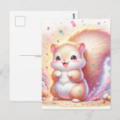 Baby, schattige dierlijke eekhoorn, Postcrossing Briefkaart (Voorkant / Achterkant)