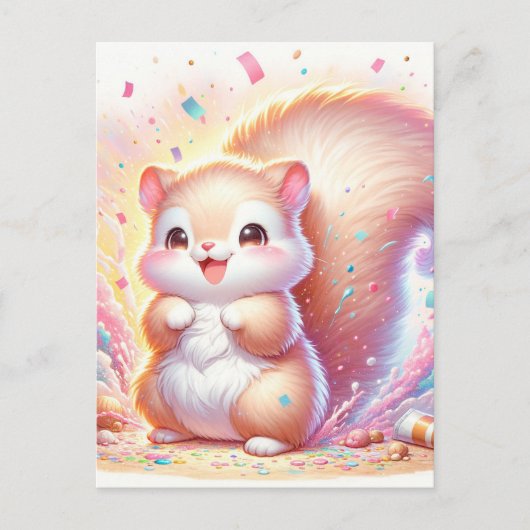 Baby, schattige dierlijke eekhoorn, Postcrossing Briefkaart (Voorkant)