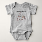Baby Schattigee Bodysuit - Personaliseer het land (Voorkant)