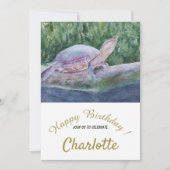 Baby schildpad 1ste verjaardag kaart (Voorkant)