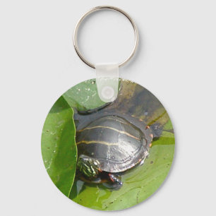 Baby schildpad op Lilypad Items Sleutelhanger