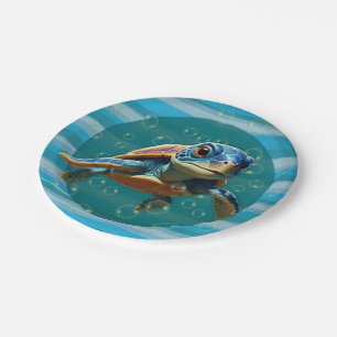 Baby Schildpad Papieren Bord