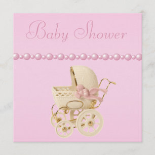 Baby, schoenen, Pacifier, Pearls Baby shower Kaart