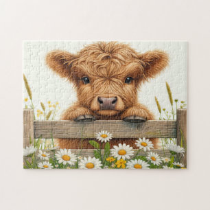 Baby Schotse Hooglander Koe Legpuzzel