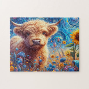 Baby Schotse Hooglander Koe Legpuzzel