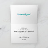 Baby Sea Turtle 1er Anniversaire Carte (Intérieur)