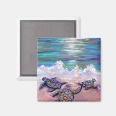 Baby Sea Turtles at the Beach Magnet (Recto/Verso)