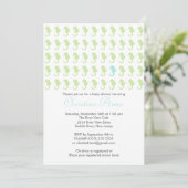 Baby Seahorse Boy Baby Shower Invitations (Debout devant)