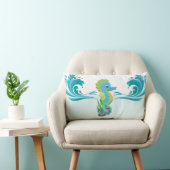 Baby Seahorse | Coussin Lumbar bleu (Chaise)