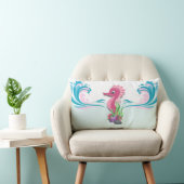Baby Seahorse | Coussin Lumbar rose (Chaise)