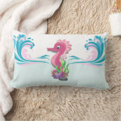 Baby Seahorse | Coussin Lumbar rose (Couverture)