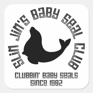 Baby Seal Clubber Vierkante Sticker