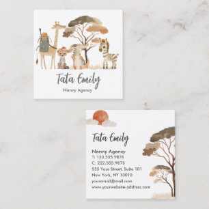 Baby Services Cute Animaux Carte de visite