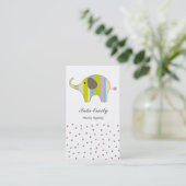 Baby Services Cute Elephant Visitekaartje (Staand voorkant)