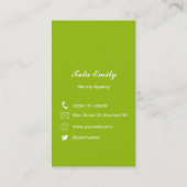 Baby Services Cute Elephant Visitekaartje (Achterkant)