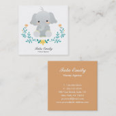 Baby Services Cute Elephant Visitekaartje (Voorkant / Achterkant)