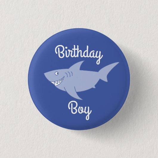Baby Shark 1e Verjaardag Button Pin (Voorkant)