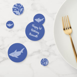 Baby Shark 1e Verjaardagsfeesttafel Decor Confetti