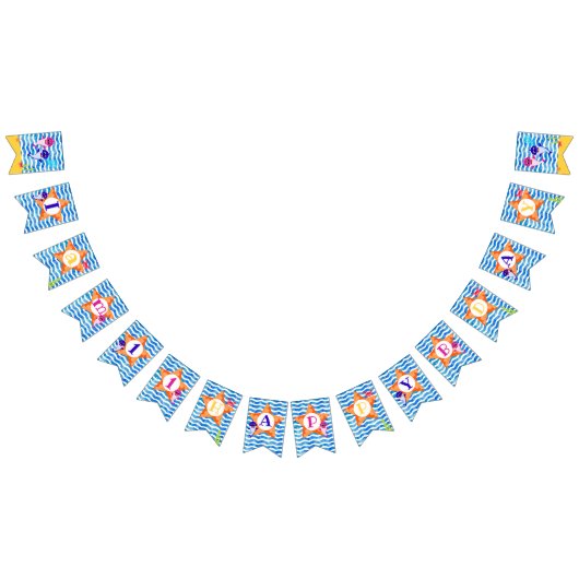 Baby Shark Bunting I Am one Personalized Banner (Alle)