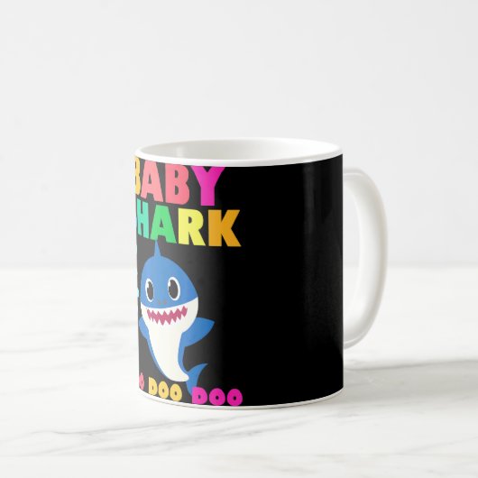 Baby Shark Doo Baby Papa Kinderen Koffiemok (Voorkant rechts)
