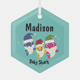 Baby Shark Festive Kerstmis Geweldige Glas Ornament