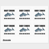 Baby Shark Funny Vierkante Sticker (Vel)