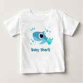 Baby Shark Imprimer Tshirt bébé blanc moderne (Devant)