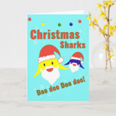 Baby Shark Kerstkaart Kaart (Gele Bloem)