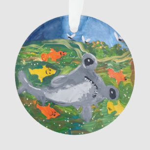 Baby Shark "Kunst voor kinderen" Ornament