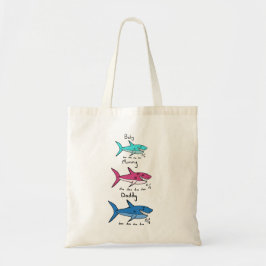 Baby Shark mamma Shark Dad Shark Tote Bag
