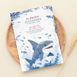 Baby Shark Under the Sea Anniversaire Invitation