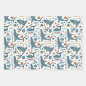 Baby Shark Wrapping Paper Flat Sheet Set van 3 (Voorkant)