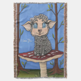 Baby Sheep on Toadstool Deken
