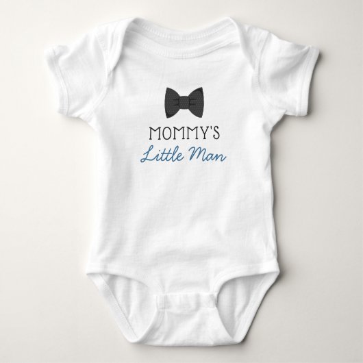 Baby Shirt leest mama's kleine Man Bowtie (Voorkant)